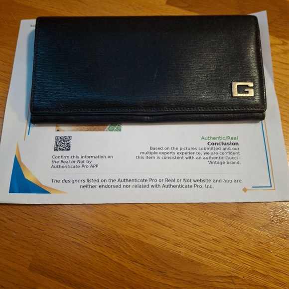 Gucci Vintage Unisex Black Long Wallet With COA and Unbranded Dustbag - Picture 12 of 16